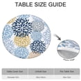 thumbnail image 6 of Lovely Bohemian Floral Round Tablecloth, Stretch Elastic Edge for Easy Dressing of 56 Inch Round Tables, Indoor Outdoor, 6 of 7