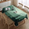 thumbnail image 2 of Misty Forest Landscape Rectangle Tablecloth 60"x84",Waterproof Polyester Rectangle Table Cloth, Wipeable Spillproof Polyester Tablecloth for Dining, Camping, Indoor and Outdoor, 2 of 5