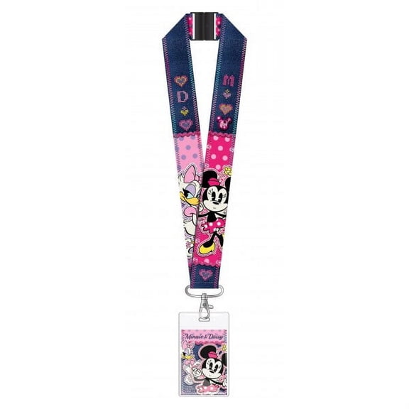 Lanyard - Disney - Minnie & Daisy w/Deluxe Card Holder New 84084