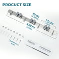 thumbnail image 2 of Damita Mop Broom Holder Wall Mount,Stainless Steel Garage Organizer for Kitchen, Garden, and Tools - Space-Saving Wall-Mounted Broom Hanger，3 Racks 4 Hooks, Silver, 2 of 7