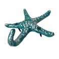 thumbnail image 5 of Zeckos Red Blue Teal Cast Iron Starfish Decorative Wall Hooks Set of 3, 5 of 5