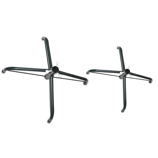 OULII 2Pcs Tree Holder Stand Metal Balanced Stability Dark Green Support