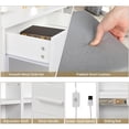 thumbnail image 4 of Tocador Vanity, Mueble Maquillaje con 5 Cajones, Estantes Ocultos, Incluye Taburete Acolchado, Vanity Tocador De Maquillador con Led Espejo Bombilla 80X40X140CM (Blanco), 4 of 9