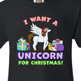 thumbnail image 4 of Inktastic I Want a Unicorn for Christmas with Presents Youth T-Shirt, 4 of 5