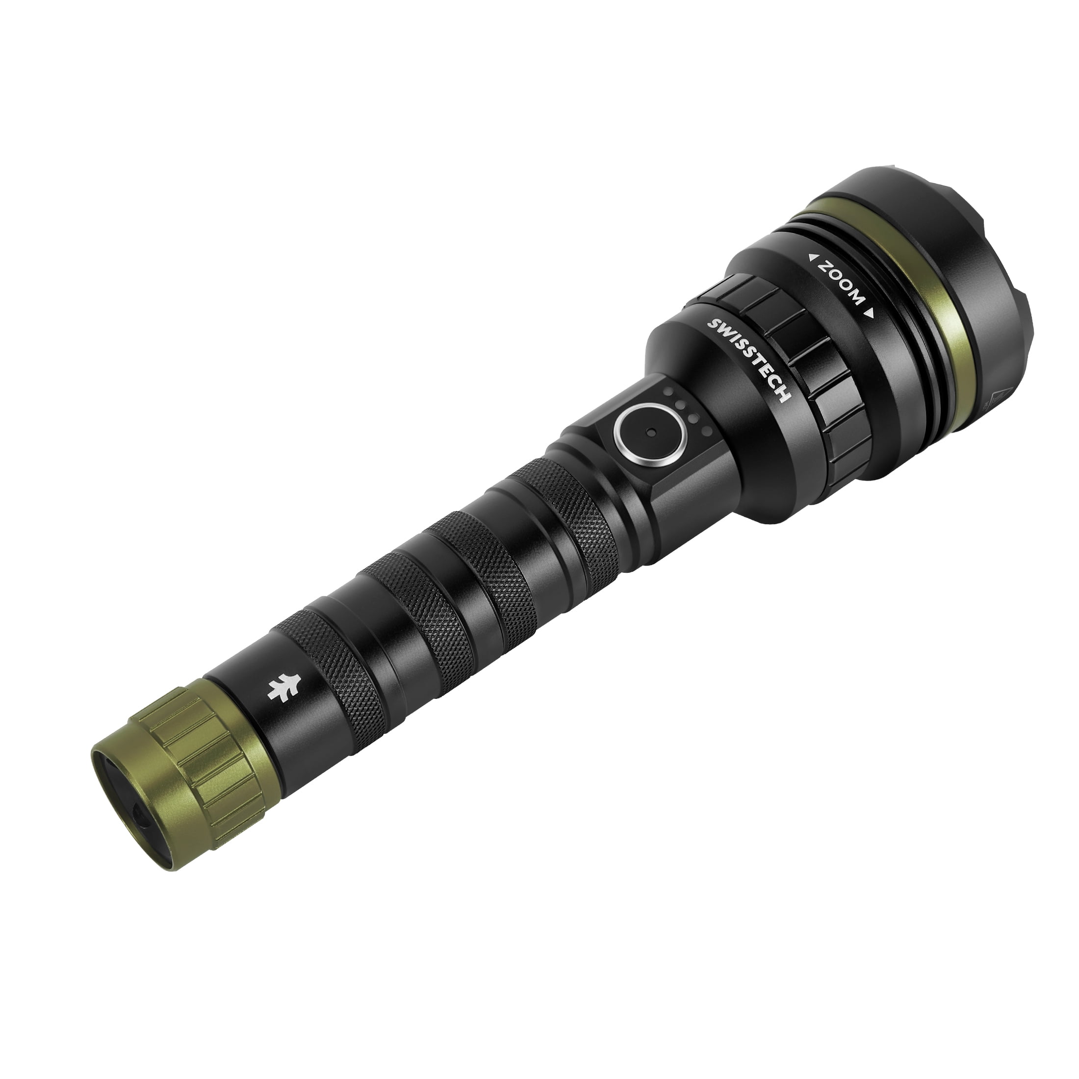 Swiss Tech Teleskop 1380 Lumen, Long Beam, LED Rechargeable Waterproof Flashlight