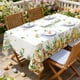 thumbnail image 2 of Cubierta de Mesa de Comedor Al Aire Libre 140x178cm Impermeable de Toda la Temporada, Lindo Huevo de Pascua de Conejo Poliéster de Impresión Floral para Picnic, Fiesta E Interior, 2 of 6
