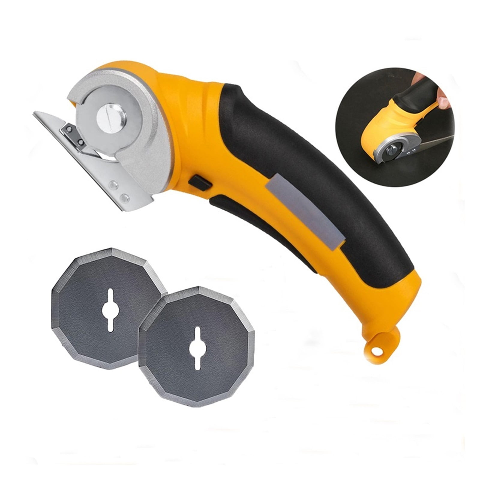 Electric Round Scissor Portable Cordless Rechargeable Electric Scissor Leather Paper Fabric Rotary Cloth Cutter Kit Cutting Tool ,Easy to Use