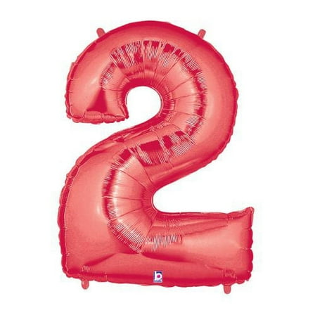 Burton & Burton 40" Number 2 Shape Red Balloon