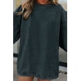 thumbnail image 3 of Ushdele Chic Dark Grey Corduroy Oversized Sweatshirt - Perfect Year-Round Fave!, 3 of 8