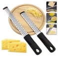 thumbnail image 2 of Stainless Steel Cheese Grater with Long Handle, Kitchen Citrus Zester for Lemon Parmesan Vegetables, 2 of 5