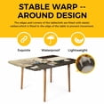 thumbnail image 4 of Texas Stars Vintage Table Cloths for 3 Foot Rectangle Tables, Bless OurHome Pots Country Wood Grain Patio Waterproof Elastic Fitted Tablecloths, Washable Rectangular Table Cover for Camping, 4 of 8