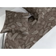thumbnail image 2 of Exotic Bed Runner Set, Hawaiian Inspired Minimalist Outline Tropical Leaves Sketches on Taupe Tone Back, Decorative Bedding Scarf & 2 Pillow Shams for Hotels Homes, Queen, Brown White, by Ambesonne, 2 of 3