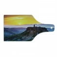 thumbnail image 1 of Italian Cutting Board, Old Historic Castle Town on Top of the Hills in Italian Renaissance at Sunset Print, Tempered Glass Cutting and Serving Board, Wine Bottle Shape, Multicolor, by Ambesonne, 1 of 1