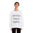 thumbnail image 4 of Coffee yoga naps sweatshirt, Unisex Heavy Blend™ Crewneck Sweatshirt, 4 of 7