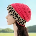 thumbnail image 4 of Sportswear Women's Lined Leopard Print Pom Beanie Hat, 4 of 8