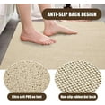 thumbnail image 6 of 47 x 32 Extra Large Shower Mat for Shower Stall Tub, Non Slip Bath Mat Bathroom Accessories, PVC Loofah Mats for Shower and Bathroom, Quick Drying, (Khaki, 47"x32"), 6 of 14