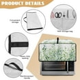thumbnail image 6 of Renewold Small Appliance Cover for Toaster Oven with Accessory Pockets Stain-Resistant Dust-Proof Microwave Oven Small Appliance Cover Case, 22.5 x 18.5 x 13 Inches, Leaf Green White, 6 of 7