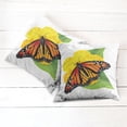thumbnail image 6 of Ambesonne Butterfly Throw Pillow Cover 2 Pack, Moth Flower, 20", Yellow Green Orange, 6 of 7