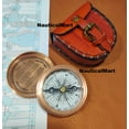 thumbnail image 2 of Antiqued Brass Poem Compass with Leather Case, 2 of 6