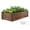 Brown, variant on VEVOR Raised Garden Bed with Cover, 6 x 3 x 1 ft, Rectangular Galvanized Metal Planter Box Kit Outdoor, with PE Greenhouse Cover & Gloves, Rustproof Alu-Zinc, for Growing Flowers Vegetables, Silver