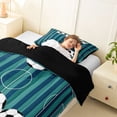 thumbnail image 3 of Erosebridal Blue Football Sport Court Twin Comforter Sets,Soccer Theme Boys Ball Games Bedding Set For Kids,Reversible Black 2-Piece, 3 of 7