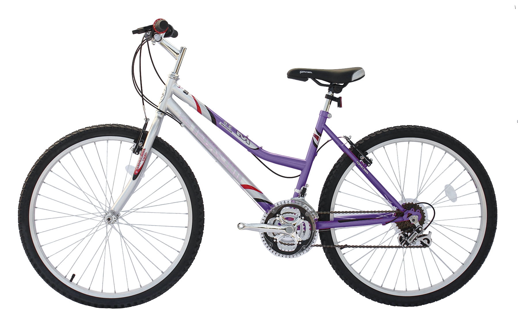 Wonder Wheels 26 In. Mtb 18 Speed Bicycle, Bike, Steel Frame Alloy Rims 36 H - Purple