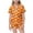 Gsleepwear254-Orange, variant on UAYOTSE Kids Home‑Wear Satin Pajama Outfit, Girls Button‑Up Collar Short‑Sleeve Top with Coordinating Shorts, Comfort‑Oriented Nightwear Set Size 8-9 Years
