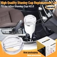 thumbnail image 6 of 40 OZ Tumbler Lid Replacement Fit for Stanley Cup, 2 Pack Clear Replacement Lids Fit for Stanley Travel Tumbler, Spill Proof Tumbler Covers for Stanley Cup Accessories (Clear - White), 6 of 12