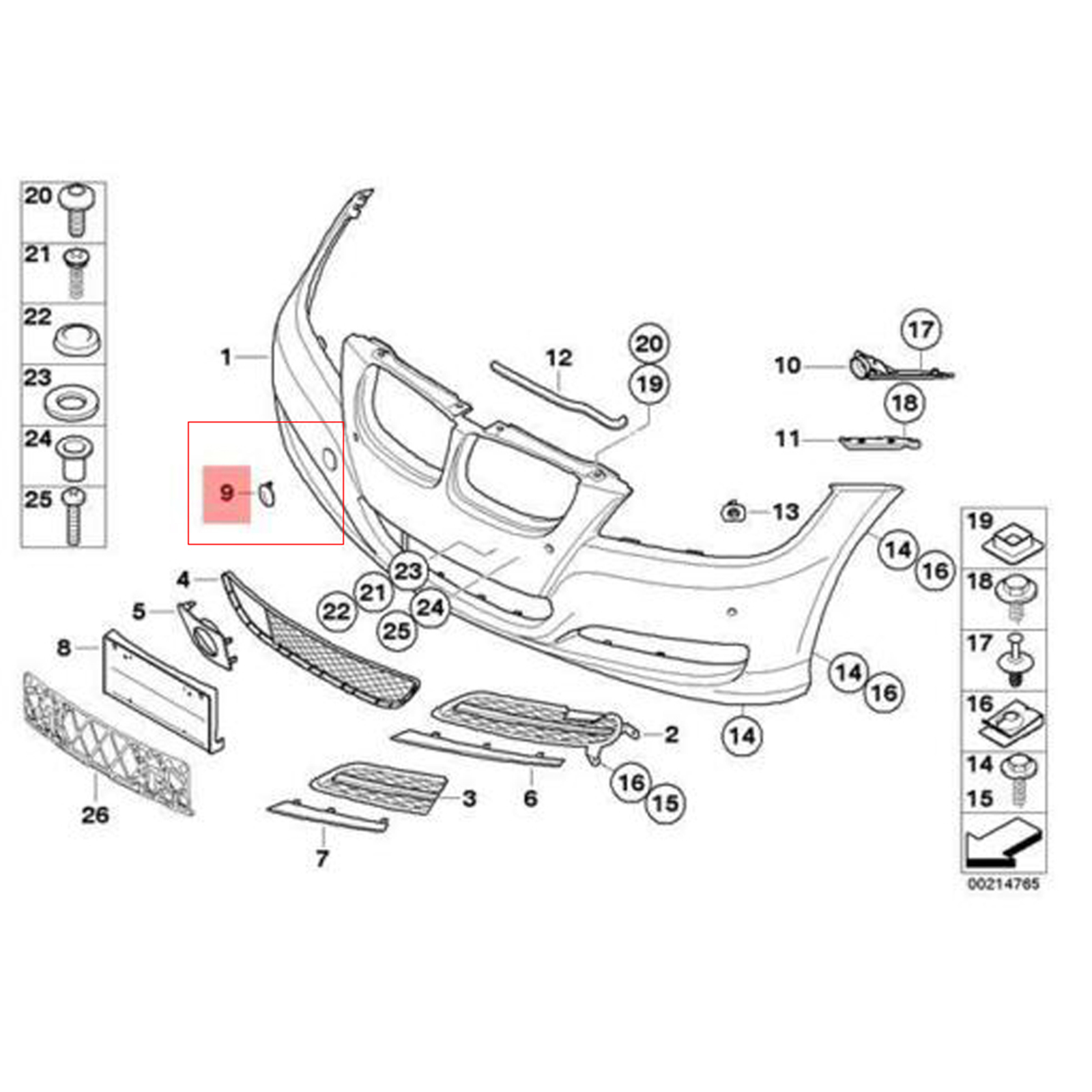 51127202673 Rear Bumper Tow Hook Cover Cap For BMW 3 Series E90 E91