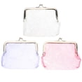 thumbnail image 1 of 3 Pcs Porte-Monnaie Transparent avec Fermoir Design pour Femme Fille, 1 of 8