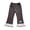Coffee, variant on Girls Leggings Ribbed Pull Flared Pants Elastic Waist Ruffle Hem Kids Casual Soft Spring Autumn Schoolwear (Coffee, 5-6 Years)