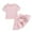 Light Pink, variant on Hiijoy Toddler Girls Sports Outfits Short Sleeve T Shirt Pleated Skirt Set, Sizes 3-4T