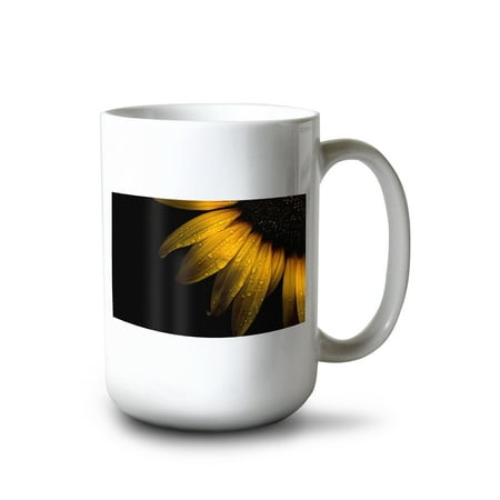 

15 fl oz Ceramic Mug Sunflower Up Close Dishwasher & Microwave Safe