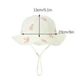 thumbnail image 3 of Zwiiyzr Infant Bucket Hat Wide Brim Baby Summer Sun Protection Floppy Fashion Print Sun-hat Outdoor Cute Sunscreen D 3-12 Months, 3 of 4