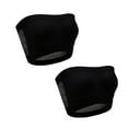 thumbnail image 5 of Mrat Strapless Bra Women 2pc Bandeau Bra Padded Bralette Bra Seamless Bandeau Tops Bra S-73 Black M, 5 of 9