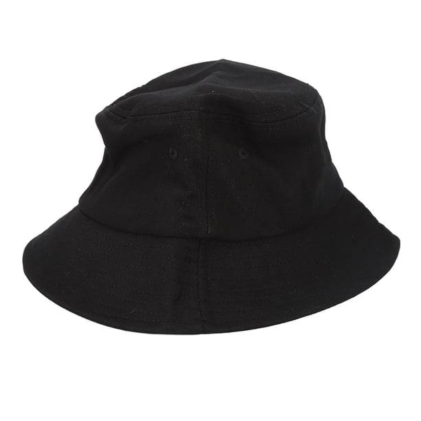 Sombrero de pescador Nikou negro con estampado de letras ala ancha 56-58cm