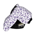 thumbnail image 3 of Naloa Lavender Flowers Baby Car Seat Cover, Breathable Baby Carrier Cover, Multiuse Baby Carrier Cover & Nursing Breastfeeding Cover, 3 of 5