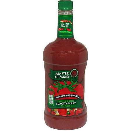 (6 Bottles) Master of Mixes Smooth & Spicy Bloody Mary Mixer, 1.75 L