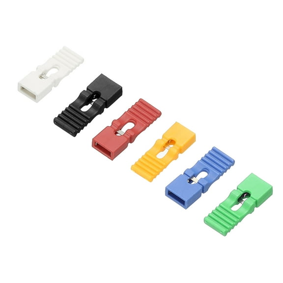 Jumper Cap 2.54mm Pitch Long Type Jumper Plug Cover, 6 Colors 60 Pack
