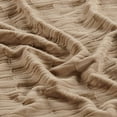 thumbnail image 4 of Home Soft Things Leaf Pattern Faux Fur Throw Blanket with Micromink Back, Solid Color Fuzzy Super Soft Cozy Plush Throw, 60x70 inches, Light Taupe, 4 of 10