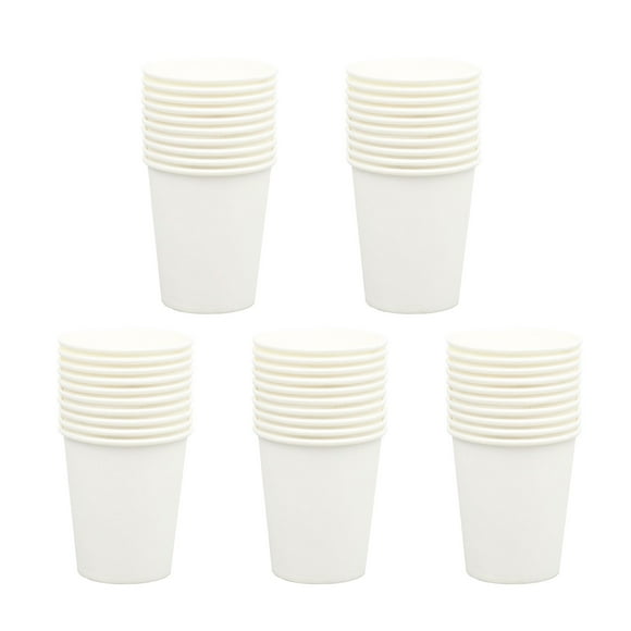 50 Pcs Gobelet en Papier Blanc Jetable Fait à la Main Gobelet en Papier Blanc Pur Gobelet à Thé Gobelet de Goût Gobelet de Lait de Soya Boisson Eau Épaissi