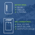 thumbnail image 3 of Wasabi Power DB-110 Battery (2-Pack) and Charger for Ricoh GR III, WG-6, 3 of 5