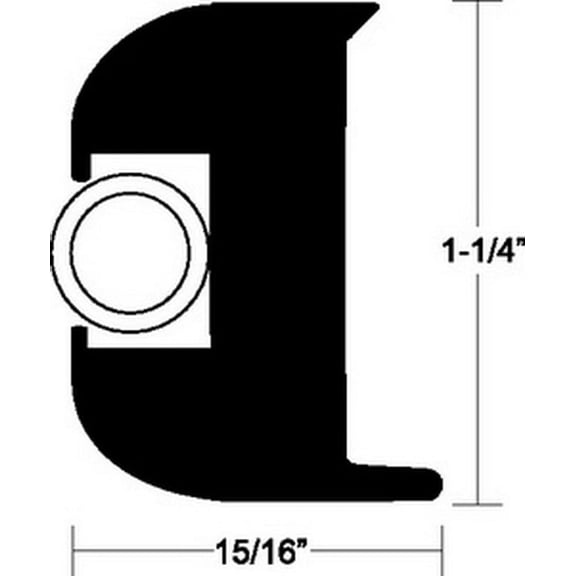 New Flexible Vinyl Rub Rail W/o Insert taco Metals V11-3447bka50-1 Black 1-1/4" H x 15/16" W x 50' L Insert V120003 End Cap F900002