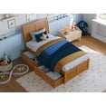thumbnail image 3 of AFI Portland Twin Wood Platform Bed with Footboard and Storage Drawers, Light Toffee, 3 of 14
