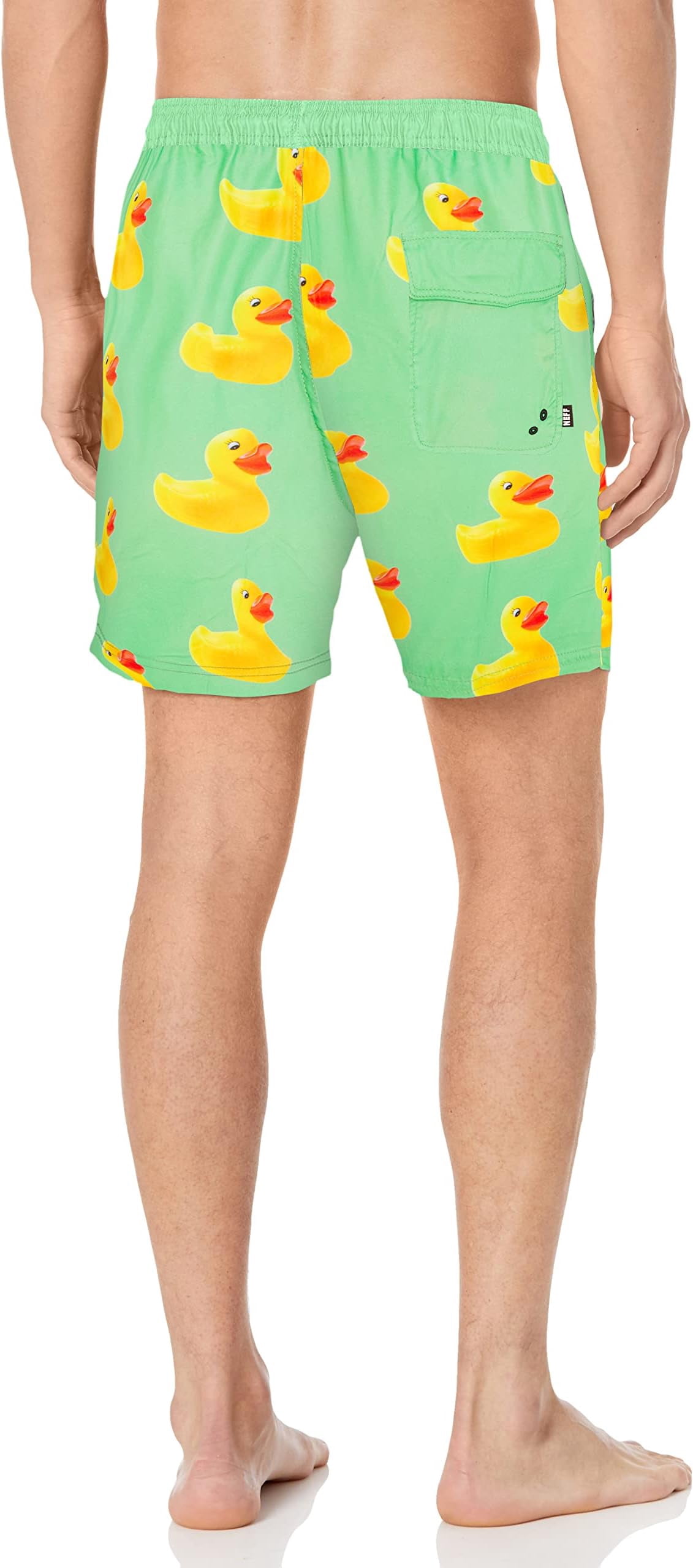 NEFF Men's Daily Green Ducky Hot Tub Board Shorts for Swimming