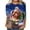 Blue, variant on Lolmot Ugly Shirts for Women 3/4 Sleeve Christmas Tops Workout Cute Santa Claus Christmas Tree Graphic Tunic Blouse Holiday Casual Crewneck T-Shirts