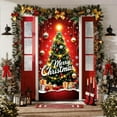 thumbnail image 5 of 35 x 72 Inch Christmas Door Cover - Santa Claus Theme, Durable Polyester, Easy to Install, Festive Party & Holiday Decor, 5 of 6