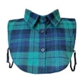 thumbnail image 2 of Denim False Collar for Women, Detachable Dicky Collar Insert for Sweaters & Dresses, Adjustable Lightweight Layered Look (Green), 2 of 3
