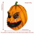 thumbnail image 2 of One Size Pumpkin Head Halloween Mask Horror Costume Piece Flexible Material for Role-Playing Dress-Up Party Scary Season, 2 of 2