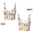 thumbnail image 6 of Goofa Squirrel And Leaves Printed Sports Bras for Women, High Impact Running Bra Workout Crop Tank Tops Longline Sports Bra Push up-XX-Large, 6 of 9